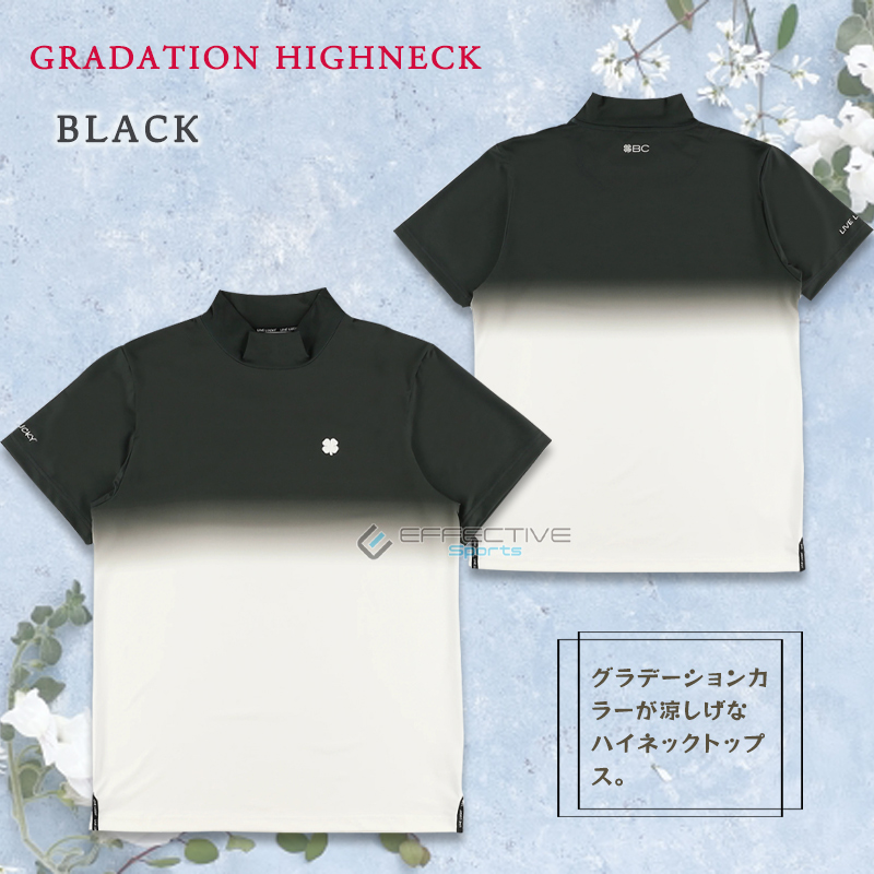 BLACK CLOVER(ブラッククローバー) BA5NTG04 GRADATION HIGHNECK グラデーションハイネックシャツ メンズ ゴルフウェア 半袖シャツ｜effective-sports｜02