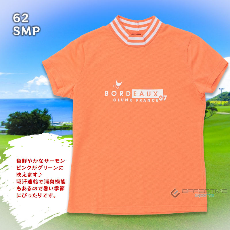 CLUNK(クランク) ゴルフウェア シャツ レディース CL5PUG09 モックネック 半袖シャツ...