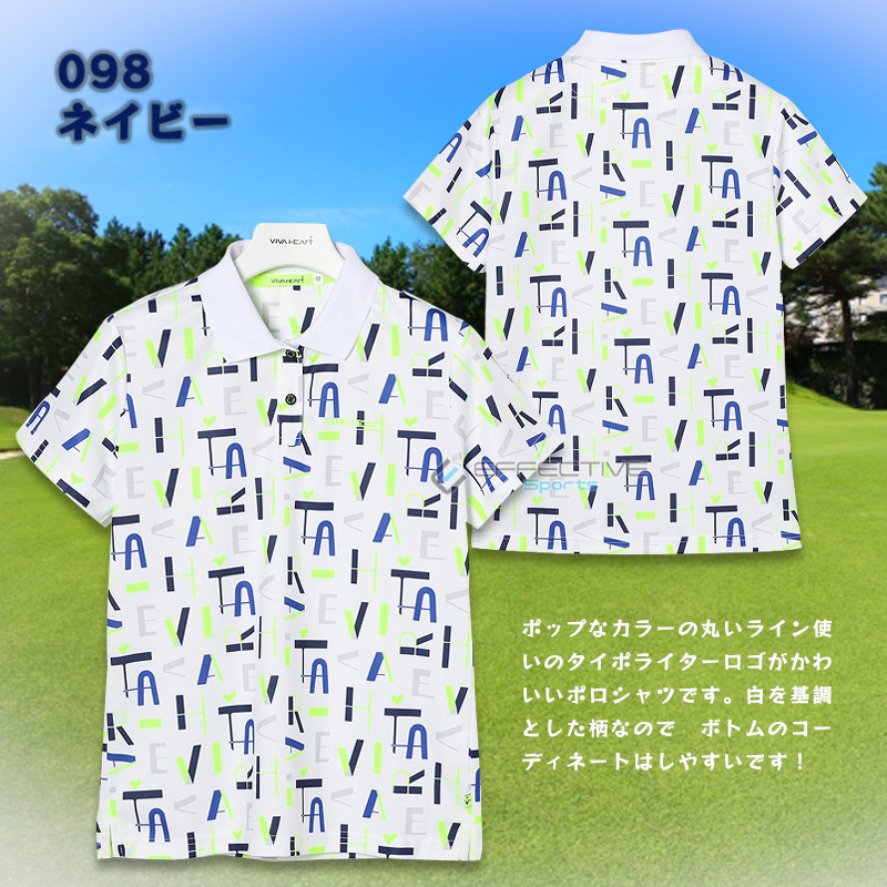 美品 ビバハート ゴルフウェア フルジップ ストレッチ ウインド