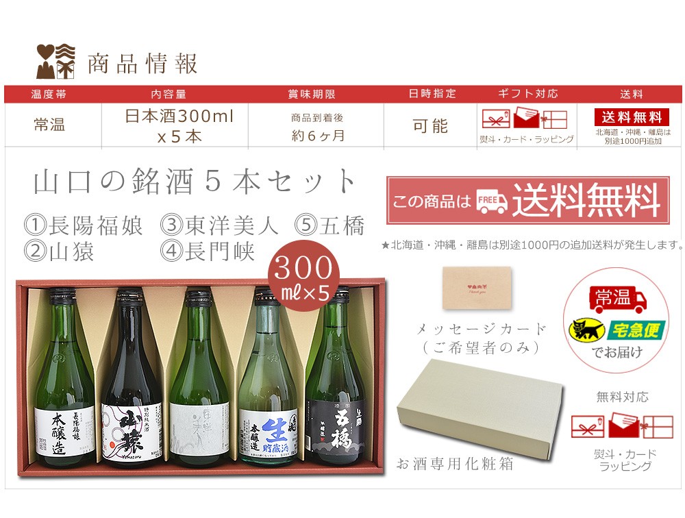 山口お酒,地酒,飲み比べ,送料無料