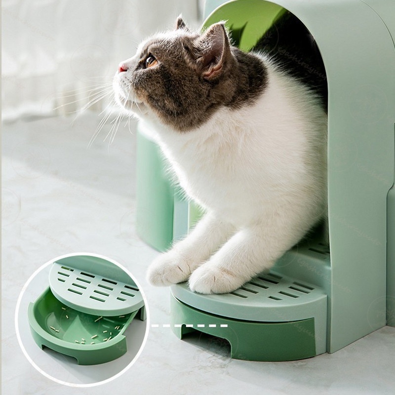 猫トイレ ネコ トイレ スコップ付 猫砂盆 おしゃれ ペット用品 ペットトイレ 猫用トイレ ネコトイレ 本体 お掃除簡単 オシャレ かわいい 猫用  耐久性 おしゃれ :nfn-eqa-cat0011:エガシラユウト - 通販 - Yahoo!ショッピング