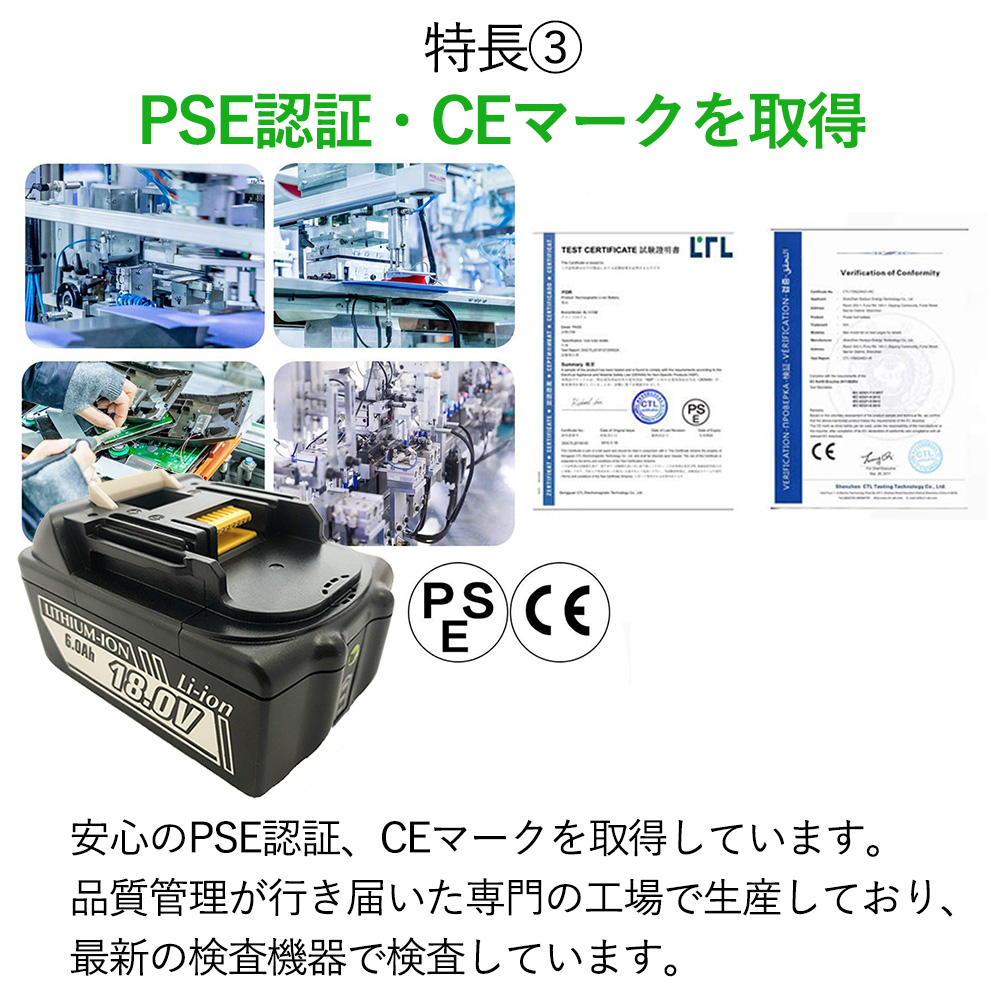 マキタ コードレス掃除機 18V クリーナー CL180FDZW同等品 バッテリー