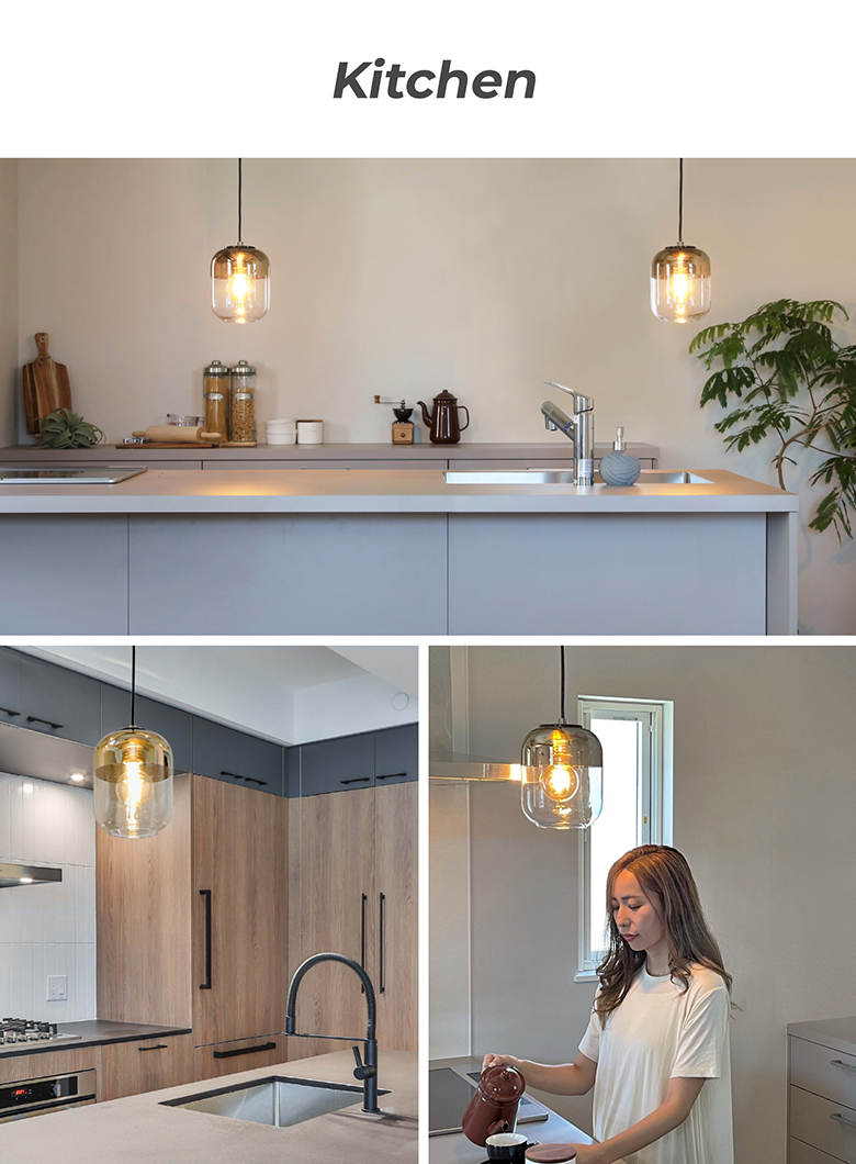 LED ペンダントライト 照明 ガラス 17cm おしゃれ ゴールド クリア