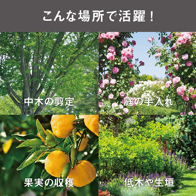 収穫ばさみ 剪定ばさみ 園芸 果実収穫 花 野菜 収穫鋏 園芸用品 ガーデニング 家庭菜園 軽量 330g キャッチ機能 トゲ対策 切断径8mm アルミパイプ 固定タイプ |  | 05