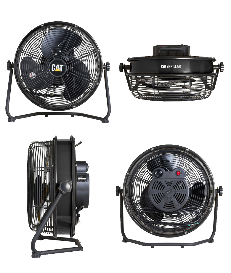 業務用扇風機CAT 35cm フロアーファン EEMF-14S360BK Cater-pillar（キャタピラー） 工場扇 CAT 35cm 14インチ 湿気対策