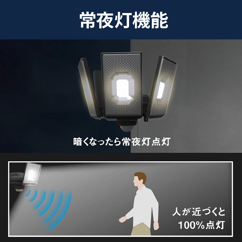 LED センサーライト コンセント式 人感センサー 屋外 防雨 IP44 5000 LED センサーライト コンセント式 人感センサー 屋外 防雨 IP44 5000
