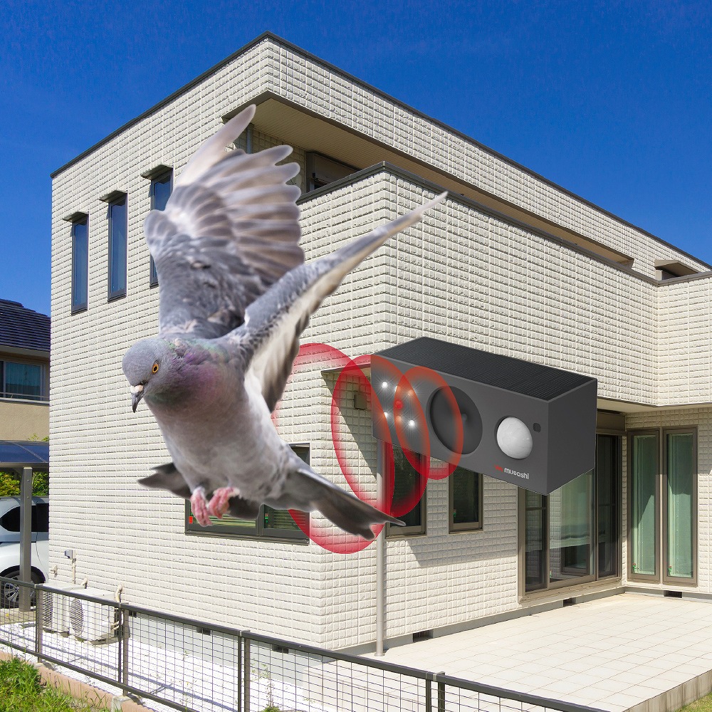 鳥よけ 超音波 周波数 センサー ソーラー 鳥しっし フラッシュ ハト