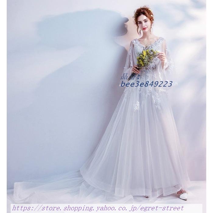 ウェティグドレス Aラインドレス 結婚式 安い 大きいサイズ ロング
