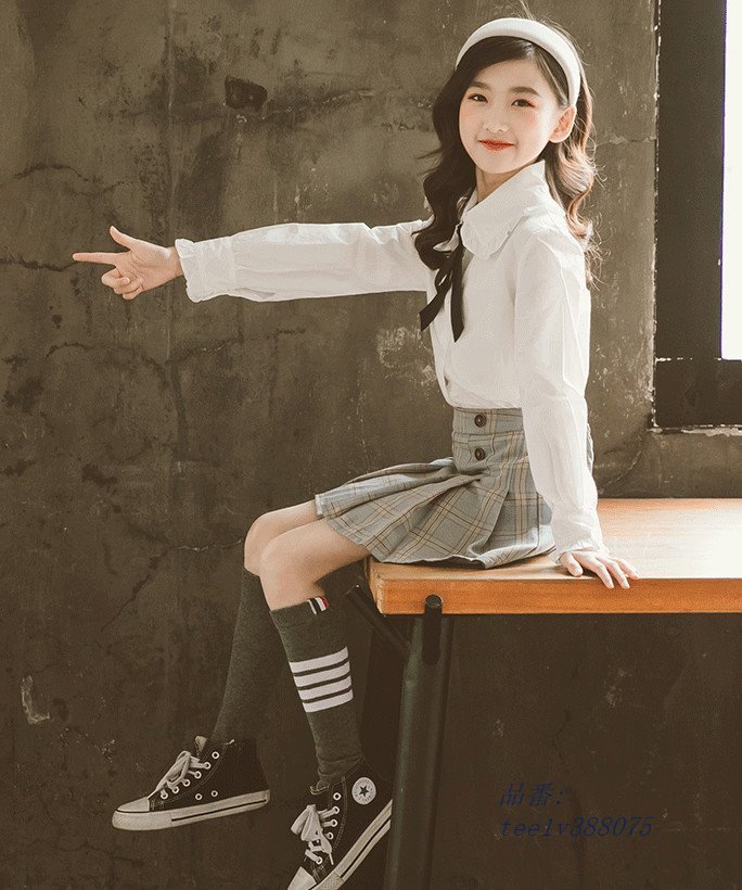 ブラウス キッズ 長袖 韓国子供服 女の子 シャツキッズ 通学通園 トップス お出かけ 無地 可愛い 今季一番