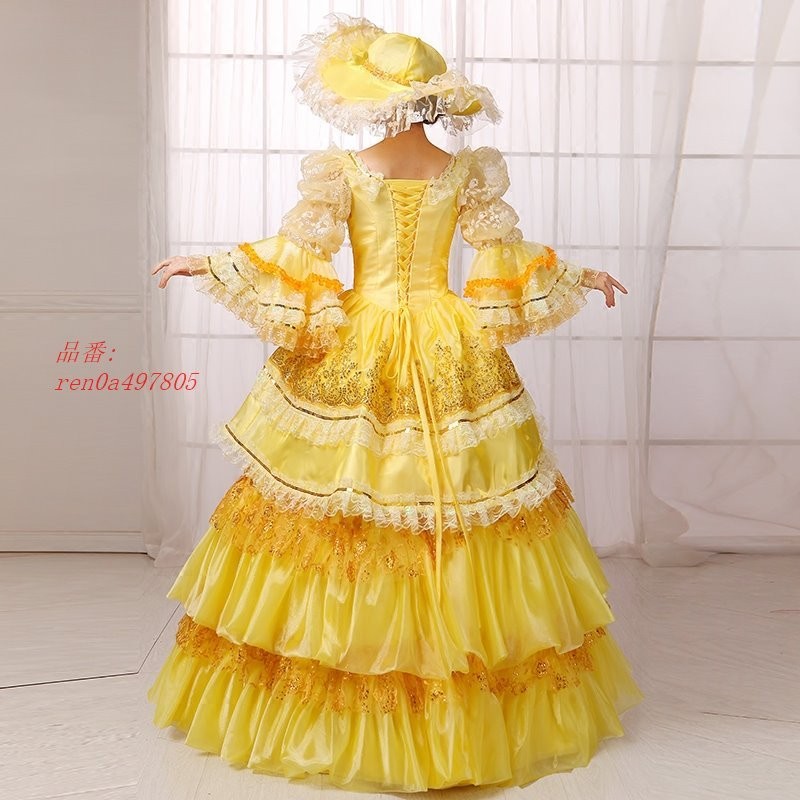レトロ 中世風 プリンセス ジュリエット カラードレス 花嫁衣装 舞台
