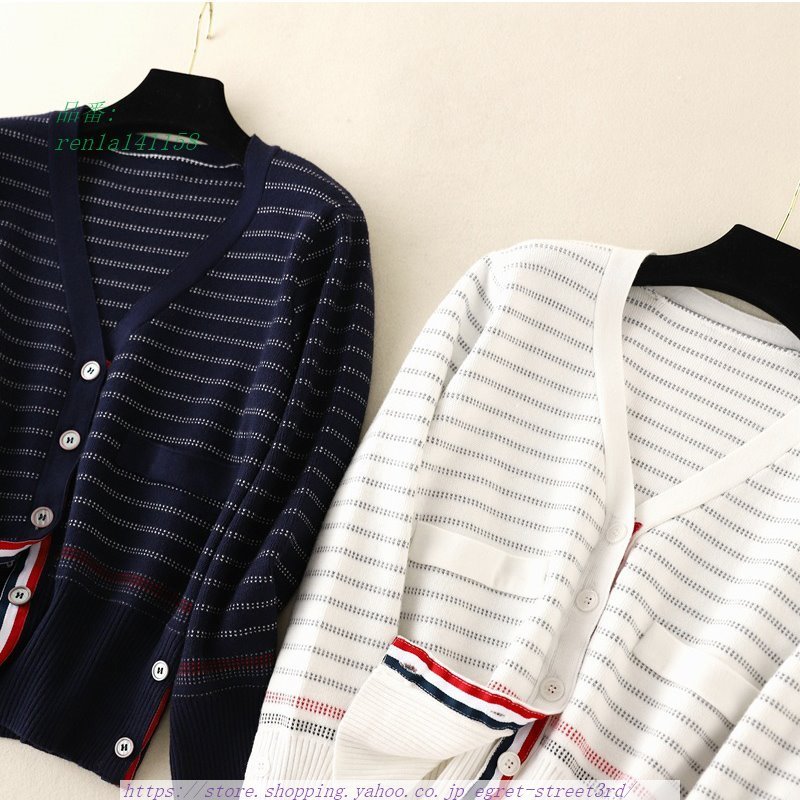 カーディガン レディース 長袖 Vネック ボーダー柄 カラー配色 おしゃれ キレイめ 可愛い 冬 春 ニット 秋 前開き オフィス 通勤 羽織り Zlhcxfopm3 レディースファッション Beacondinernj Com