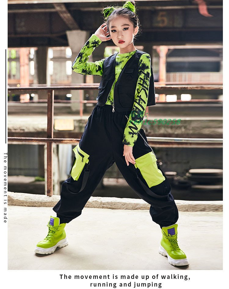 直営店 キッズ ダンス衣装 レディース ヒップホップセットアップ ダンストップ パンツ チア ジャズダンス HIPHOP 上下セットアップ 練習着 