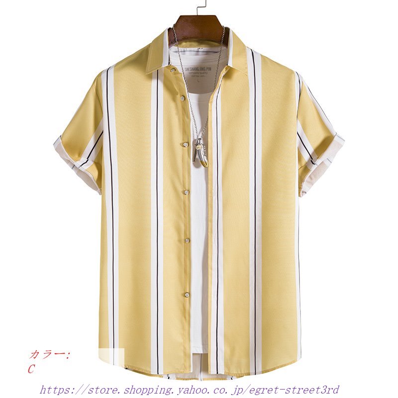 アロハシャツ カジュアルシャツ メンズ 涼しい トップス 半袖シャツ 花柄シャツ メンズ シャツ 薄手 開襟シャツ｜egret-street3rd｜04