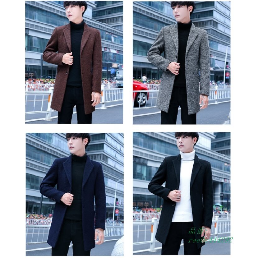 日本最級 チェスターコート ジャケット ロング アウター メンズ 送料無料 定番コート 無地 トレンド 防寒 紳士服 カジュアル 秋冬 ボタン 厚手 スリムコート ビジネス コート アウター