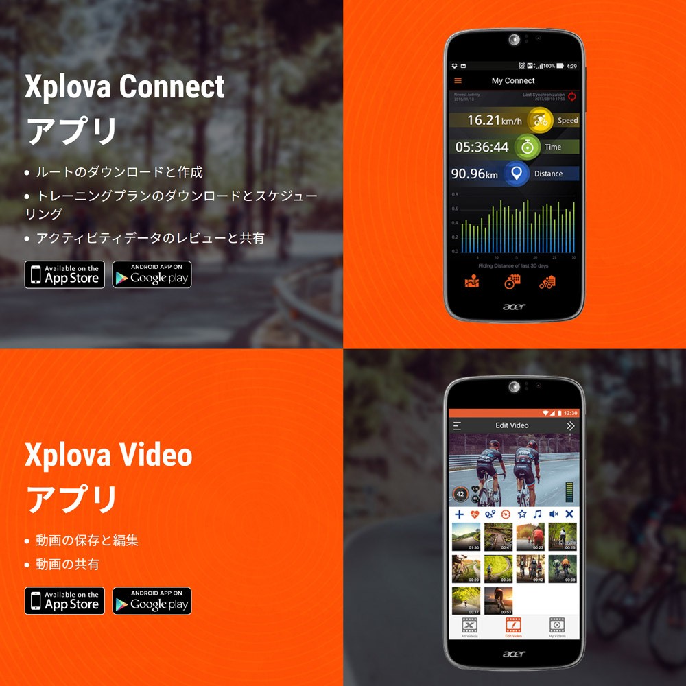 カメラ一体型GPS X5 EVO/Xplova（エキスプローヴァ） GPS