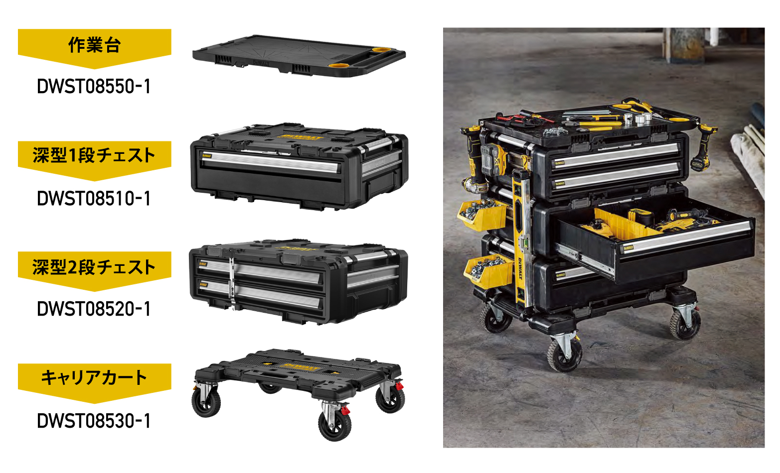 DEWALT 【3月の特価品】デウォルト タフシステム 2.0 2段チェスト