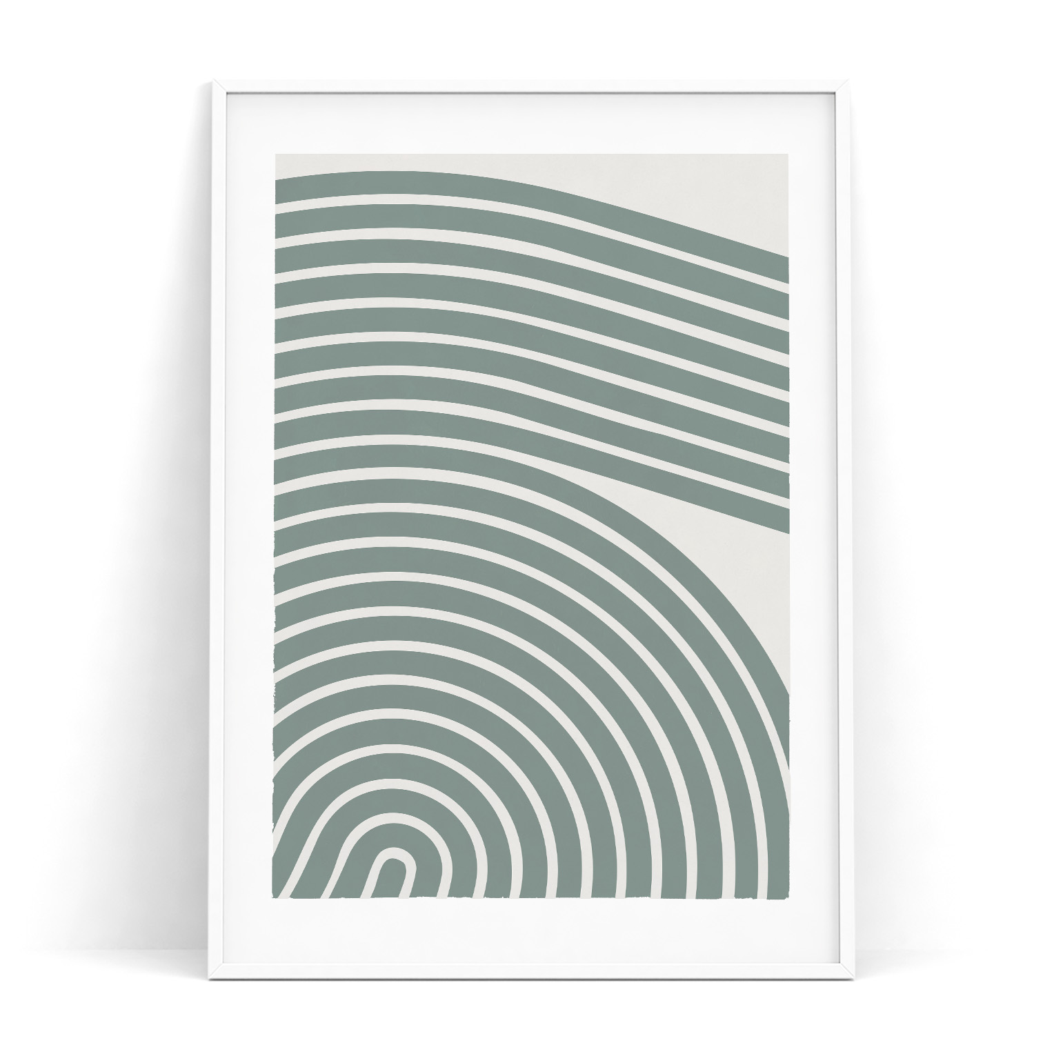 アートポスター 選べるデザイン ラインアート グリーン 緑 セージ 幾何