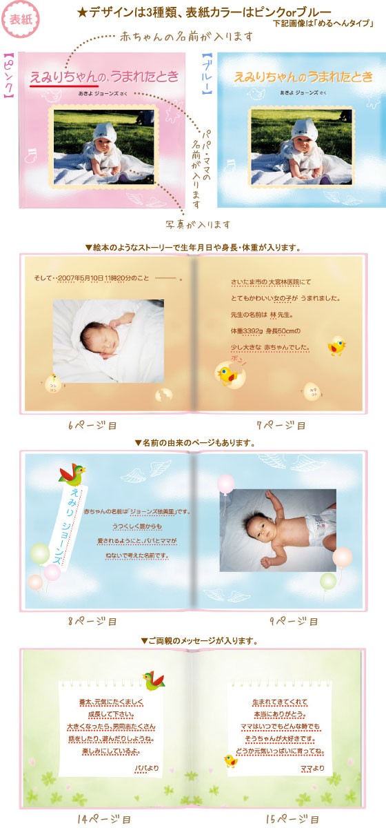 赤ちゃんのうまれたとき 絵本が作れるお仕立て券 すべての商品 オリジナル絵本ショップ