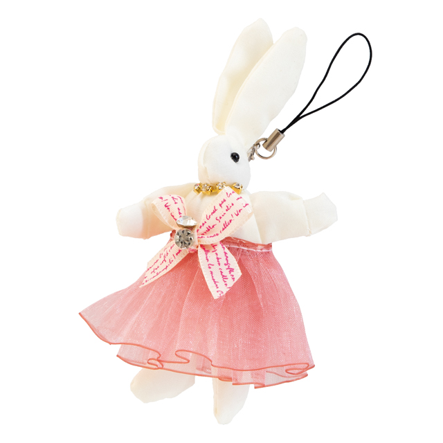 ドレスウサギストラップ付マスコット