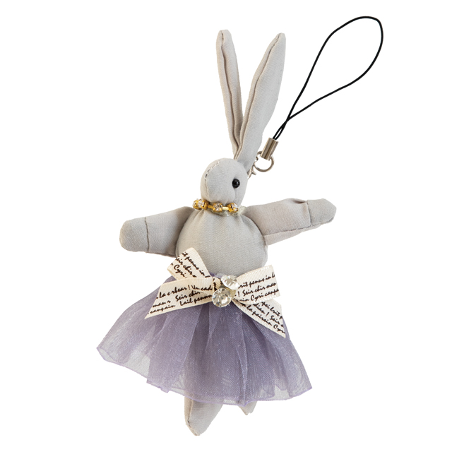 ドレスウサギストラップ付マスコット