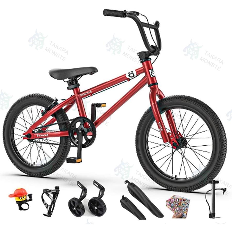 子供用自転車 16インチ/20インチ 幼児用自転車 マウンテンバイク BMX 補助輪付 ランニングバイク キッズバイク 高さ調節可能 高さ110-165cm 軽量 男の子 女の子の画像