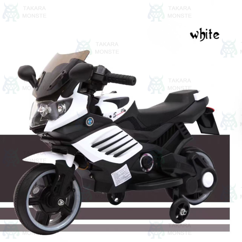 動乗用バイク レッド ホワイト 充電器付き 子供用 乗用 プレゼント