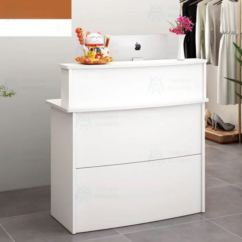 レジカウンター 受付カウンター 衣料品店木製のレセプションデスクレジ