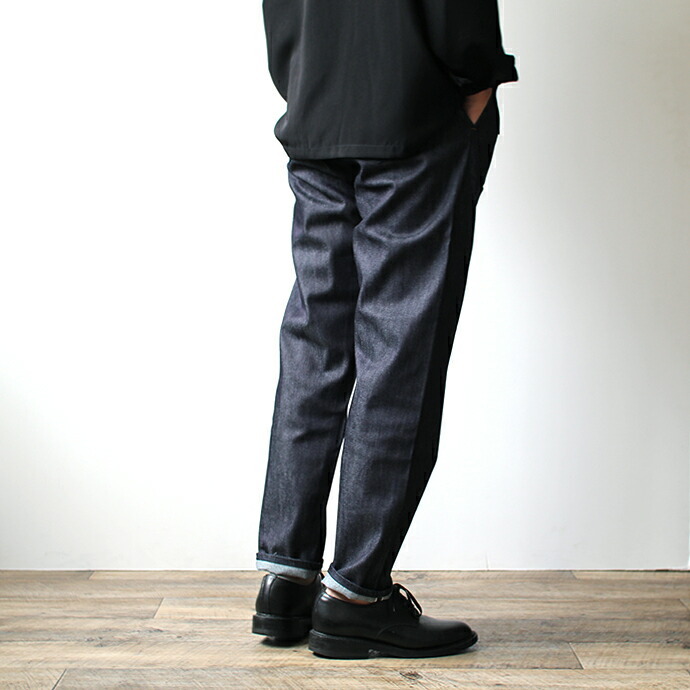 美品 STILL BY HAND ワンタックデニム インディゴ パンツ 46 M STILL BY HAND (スティルバイハンド) [ DN0393 ] ワンタック