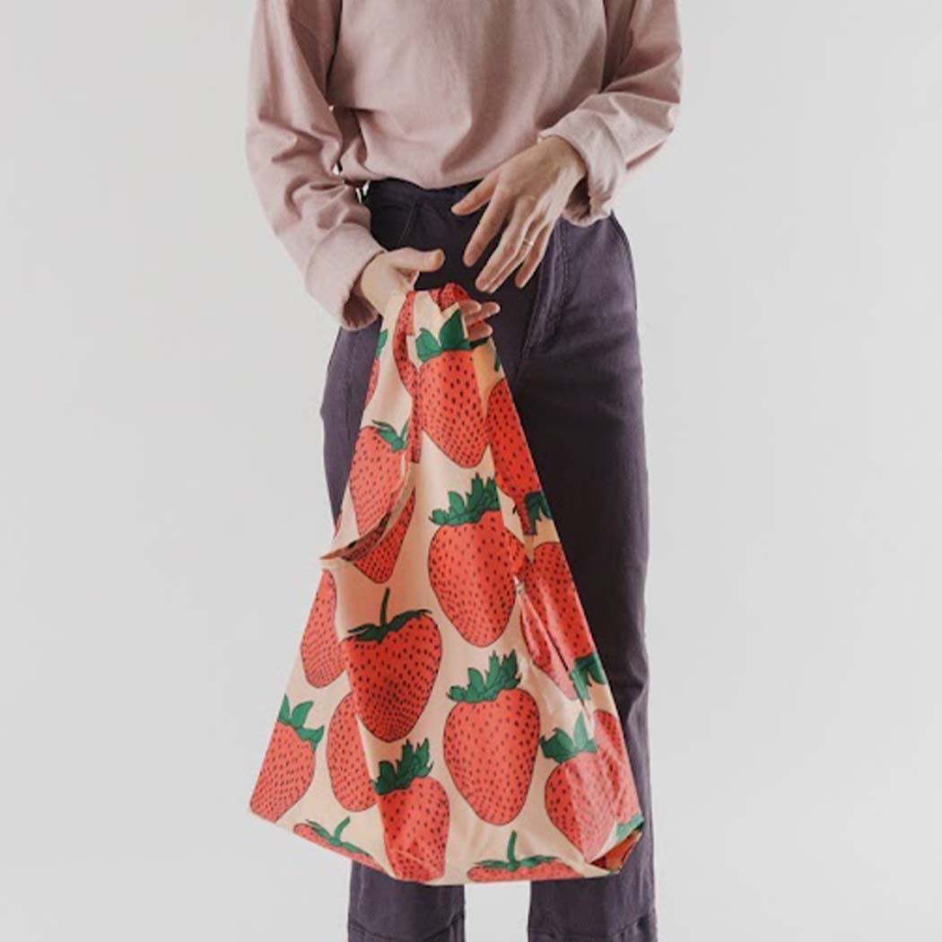 新品 BAGGU デッドストック ストロベリー ストライプ エコバッグ セット