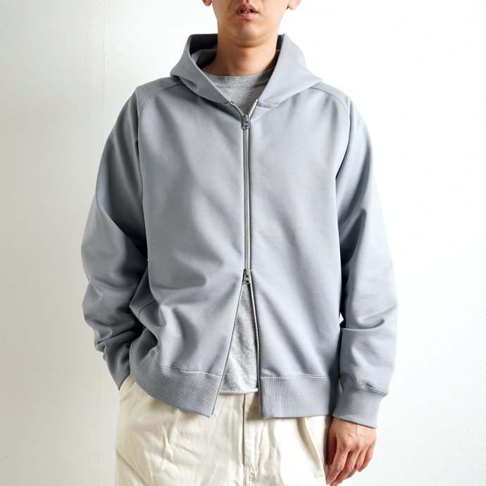 STILL BY HAND（スティル バイ ハンド）CS04224 ジップフロントスウェットパーカー - Blue Grey ブルーグレー 送料無料  買い回り 買い周り あす楽 即日発送 …