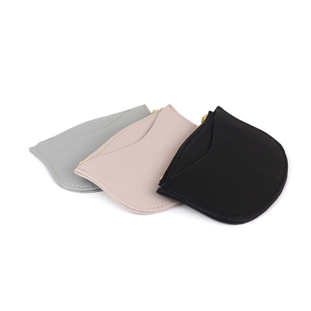 mnoi ムノイ Slim wallet arch ミニ財布 コインケース ピンクグレー