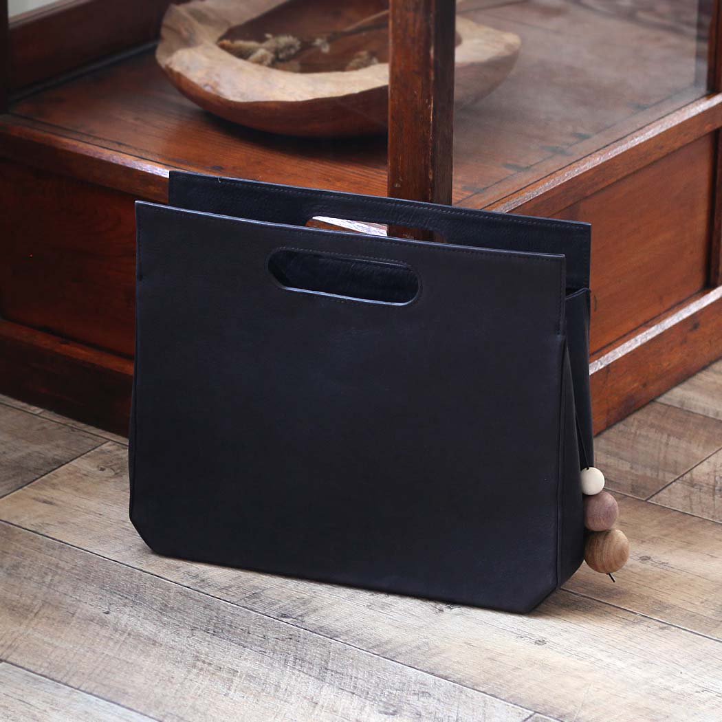 M_ Sarah mu サラミュー BN-004 BK トート & ショルダーバッグ