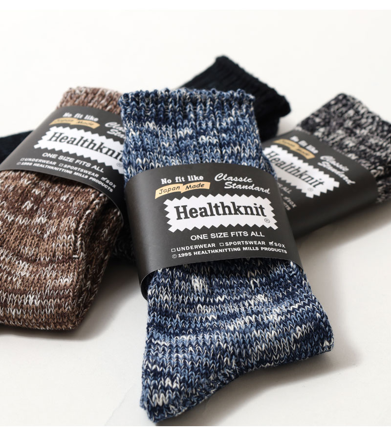 Healthknit（ヘルスニット） 靴下 クルー丈ソックス 日本製 HEALTHKNIT
