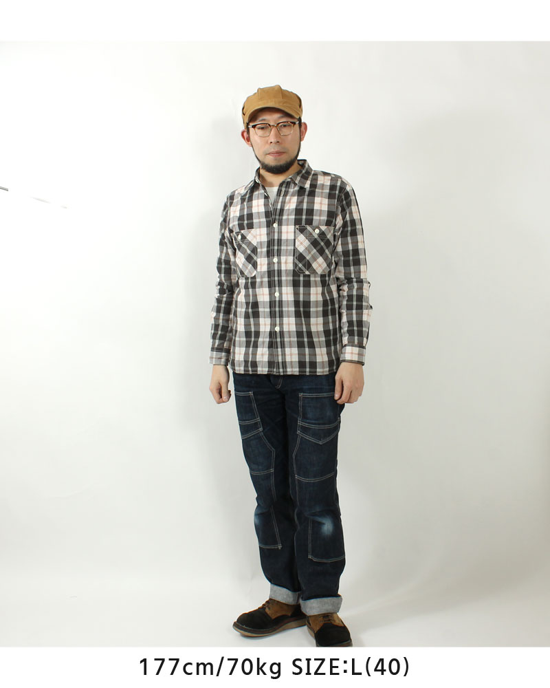 EIGHT-G（エイトジー） ワークシャツ 長袖 メンズ 2025春夏 新作