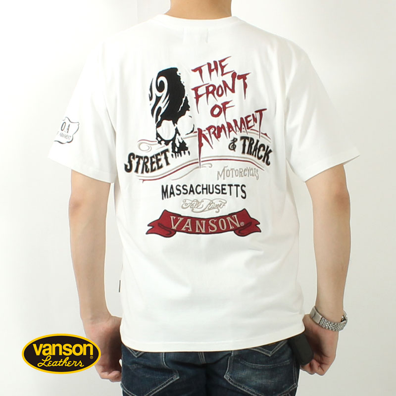 VANSON カスタムデザイン Tシャツ アイボリー VANSON バンソン Tシャツ クローズWORST 2025春夏 新作 CRV-2503