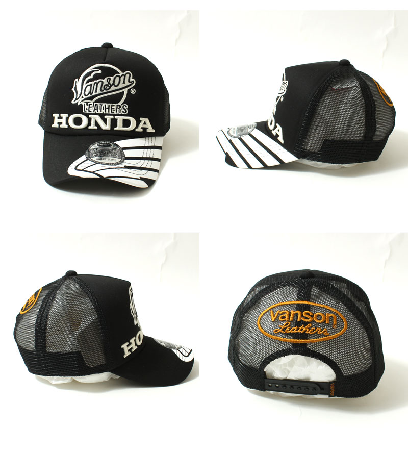 VANSON（バンソン） メッシュキャップ 帽子 HONDAコラボ アメカジ