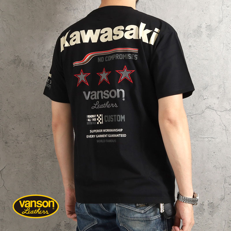 VANSON（バンソン） Tシャツ Kawasakiコラボ 2026春夏 新作 KMV-2601