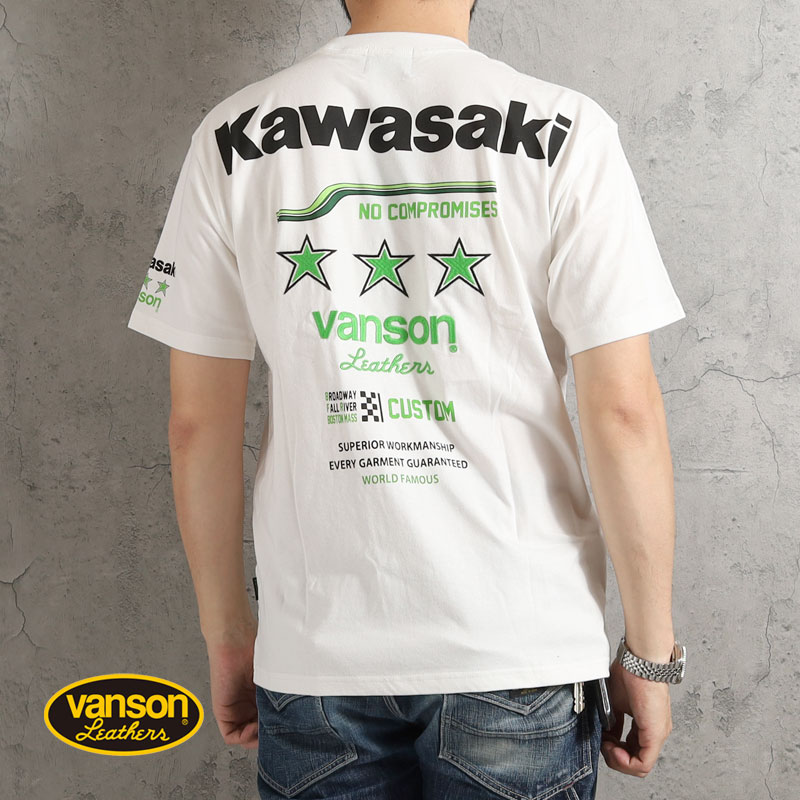 VANSON（バンソン） Tシャツ Kawasakiコラボ 2026春夏 新作 KMV-2601