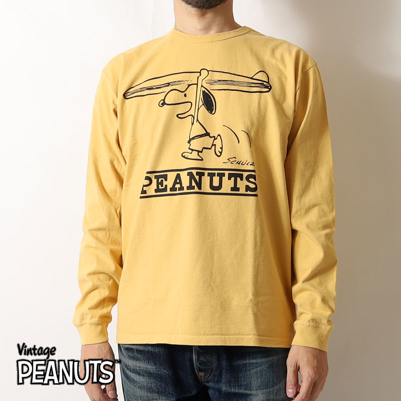 Vintage PEANUTS ピーナッツ スヌーピー ロンT 米国製 長袖Tシャツ