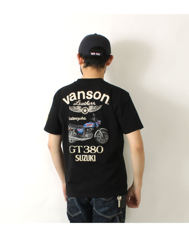 VANSON（バンソン） Tシャツ スズキコラボ GT380 サンパチ 2024春夏
