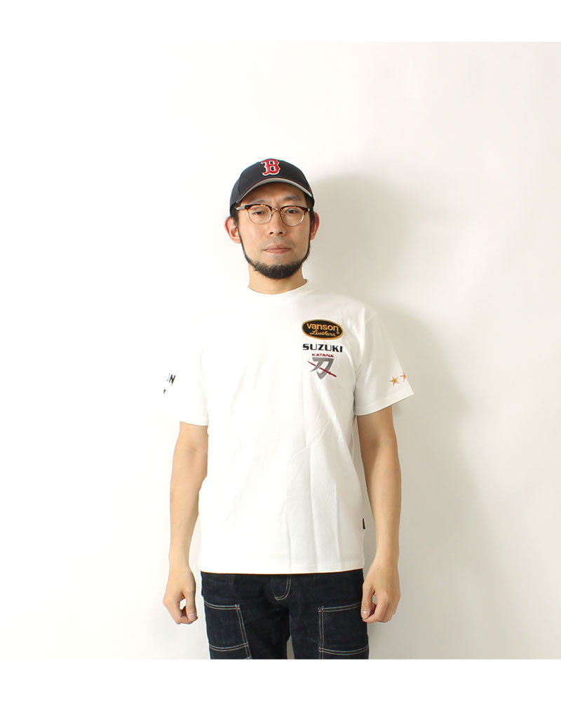 VANSON バンソン Tシャツ スズキコラボ GSX1100S カタナ 2024春 VANSON バンソン Tシャツ スズキコラボ GSX1100S カタナ 2024春