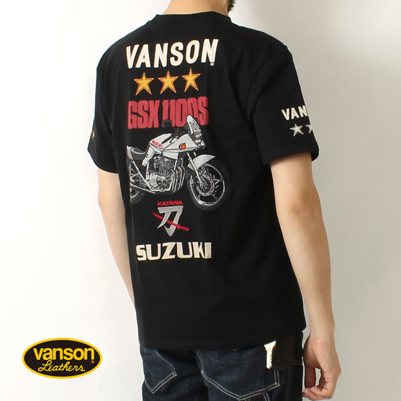 バンソン Tシャツ スズキコラボ GSX1100S カタナ 2024春夏 新作 SMV-2402 VANSON SUZUKI 刺繍 アメカジ バイカー  プレゼント ブランド メンズ 大人 : smv-2402 : ジーパンセンターサカイ - 通販 - Yahoo!ショッピング