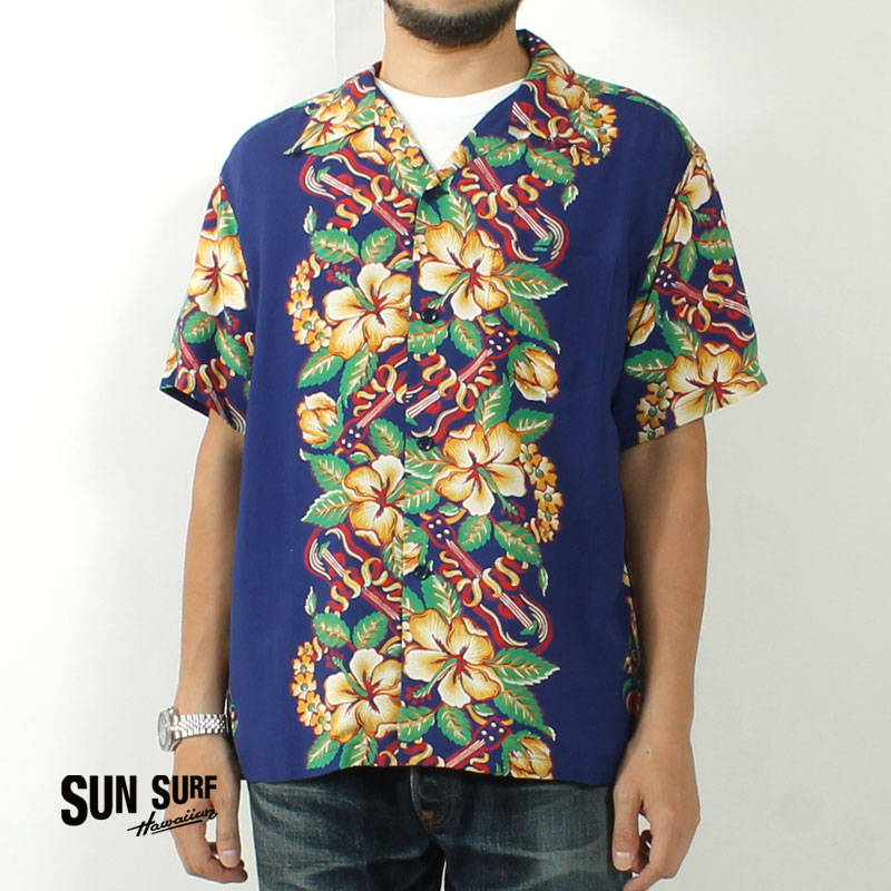 サンサーフ ハイビスカス アロハシャツ HIBISCUS」コーデュロイ長袖オープンシャツ SUN SURF SS29336