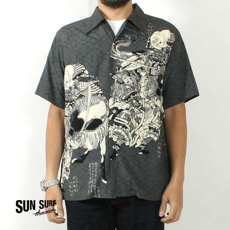 SUN SURF サンサーフ アロハシャツ L 葛飾北斎 神奈川沖波裏 Lot No. SS39132 / SUN SURF × 葛飾北斎 SPECIAL EDITION “牡丹