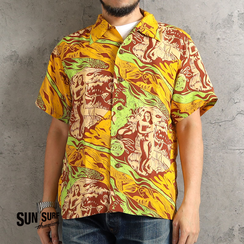 SUN SURF サンサーフ アロハシャツ スペシャルエディション ゴーギャン