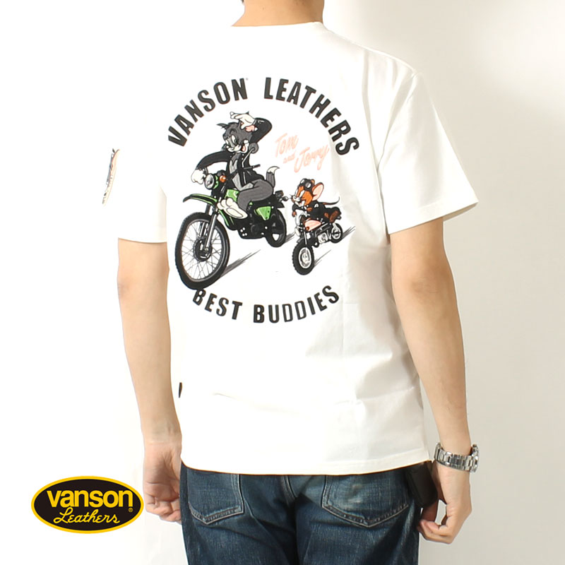 バンソン Tシャツ トムとジェリー 2024春夏 新作 TJV-2421 VANSON トム&amp;ジェリ...