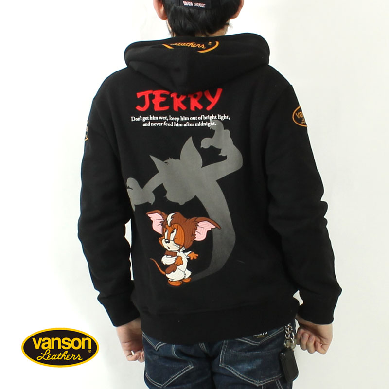 VANSON バンソン スタジャン パーカー トムジェリ　Mサイズ　値下げ！！ VANSON 【2025春新作】バンソン × トムとジェリー コラボ