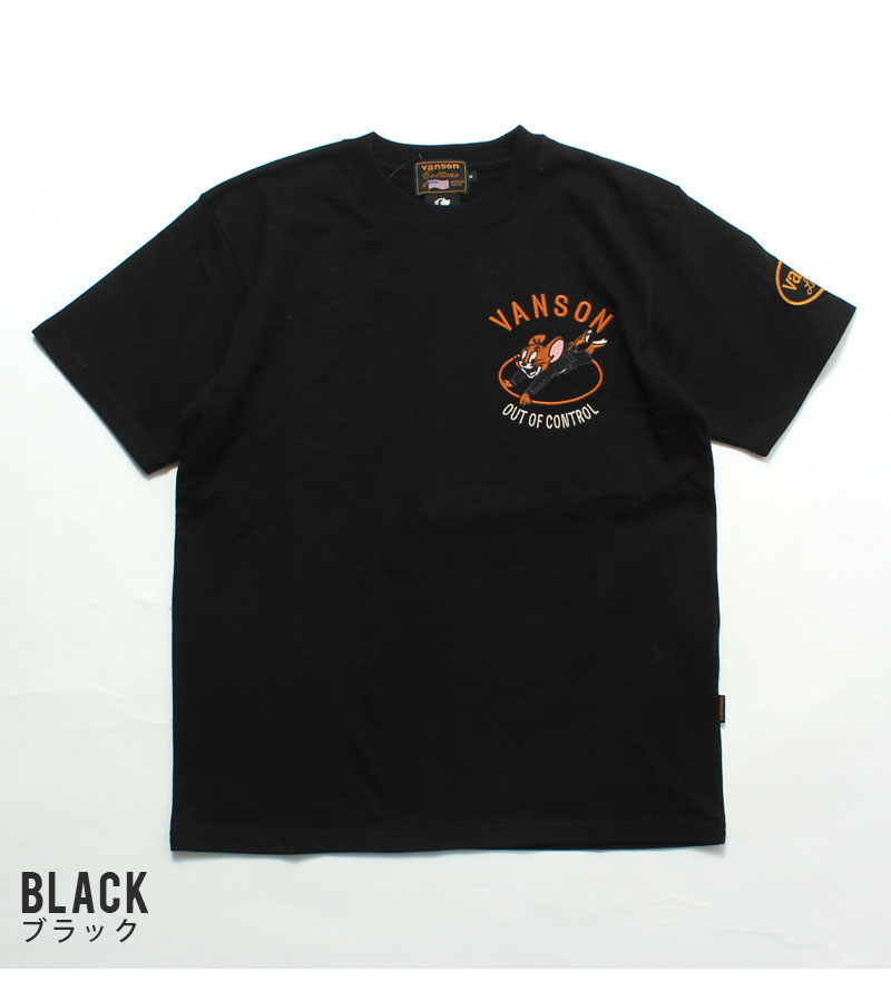 VANSON（バンソン） Tシャツ トムとジェリー バイク 2025春夏 新作 TJV