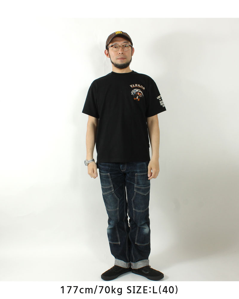 VANSON（バンソン） Tシャツ トムとジェリー ヘルメット 2025春夏 新作