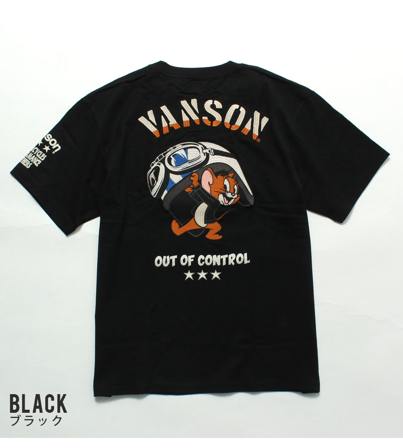 VANSON（バンソン） Tシャツ トムとジェリー ヘルメット 2025春夏 新作